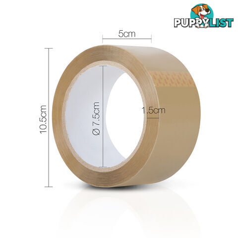 36 Rolls Packing Tape - 48mm x 75m - Brown