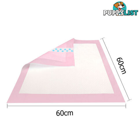 200 Puppy Pet Dog Toilet Training Pads Pink