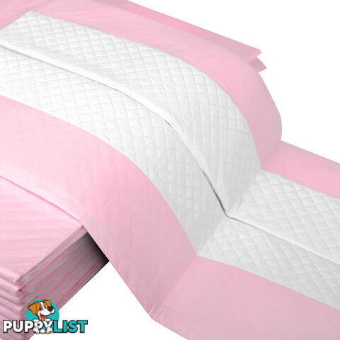 200 Puppy Pet Dog Toilet Training Pads Pink