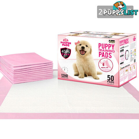 200 Puppy Pet Dog Toilet Training Pads Pink