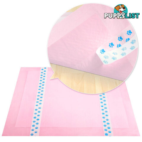 200 Puppy Pet Dog Toilet Training Pads Pink