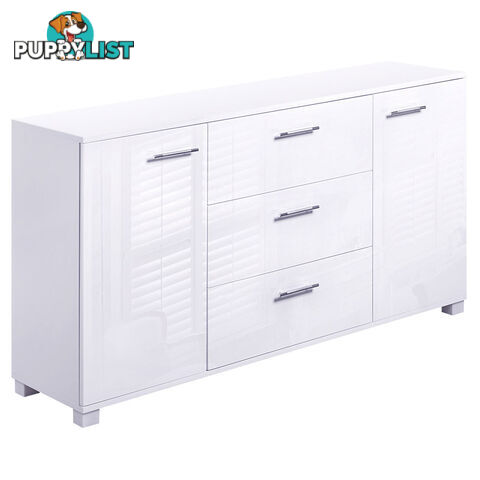 High Gloss Sideboard Storage Cabinet Cupboard White