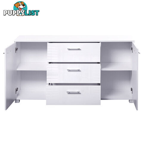 High Gloss Sideboard Storage Cabinet Cupboard White