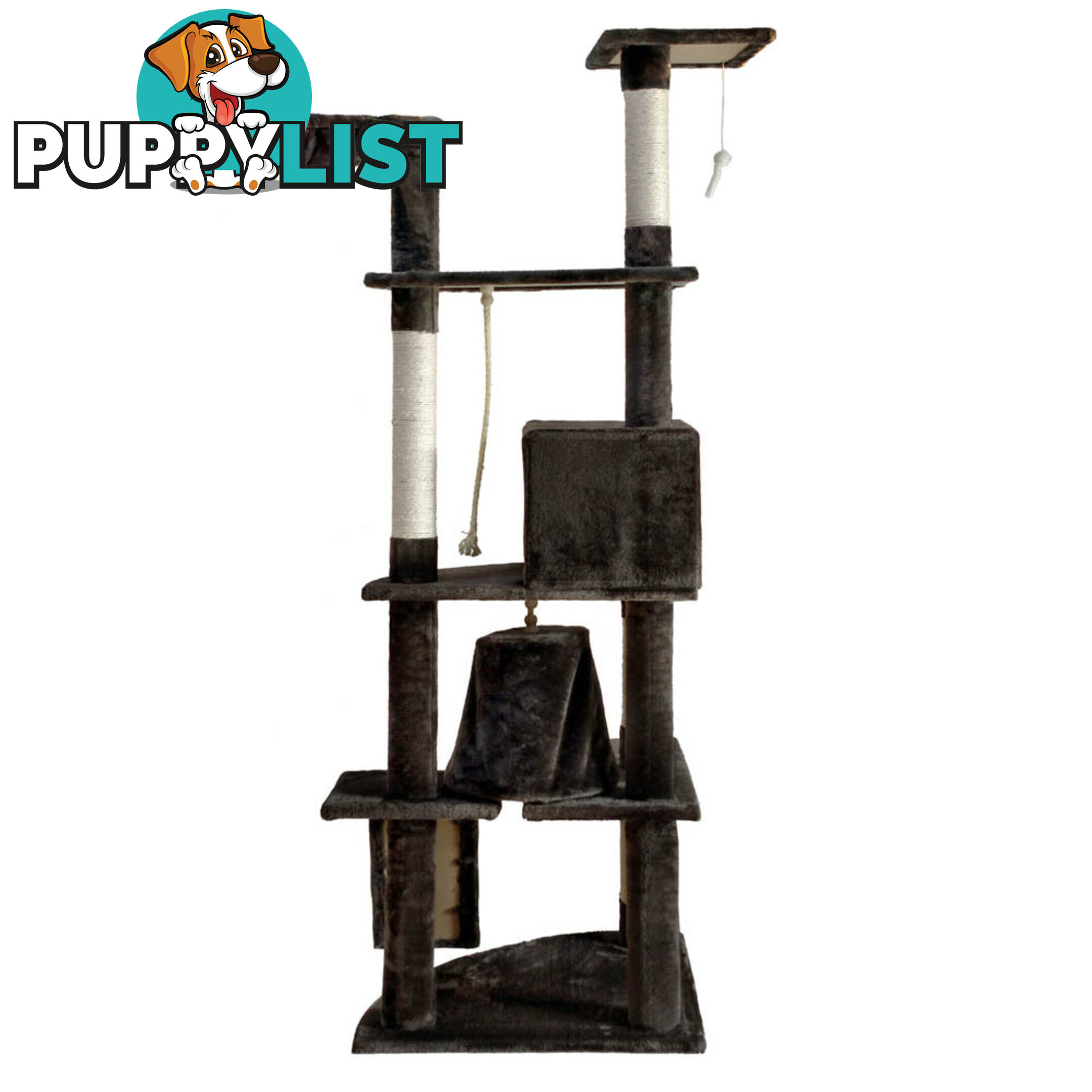 Cat Scratching Poles Post Furniture Tree 193cm Dark Grey