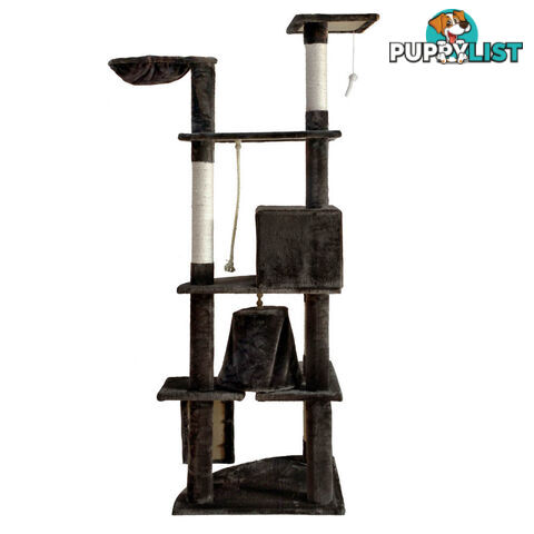 Cat Scratching Poles Post Furniture Tree 193cm Dark Grey