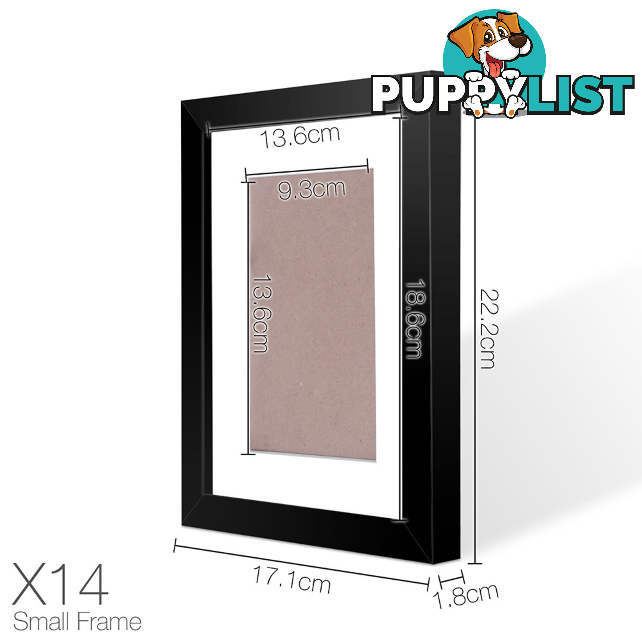 20 pcs Photo Frames Set Wall Black