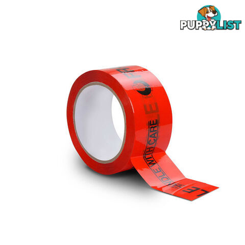 36 Rolls Red Fragile Tape 48mm x 75m