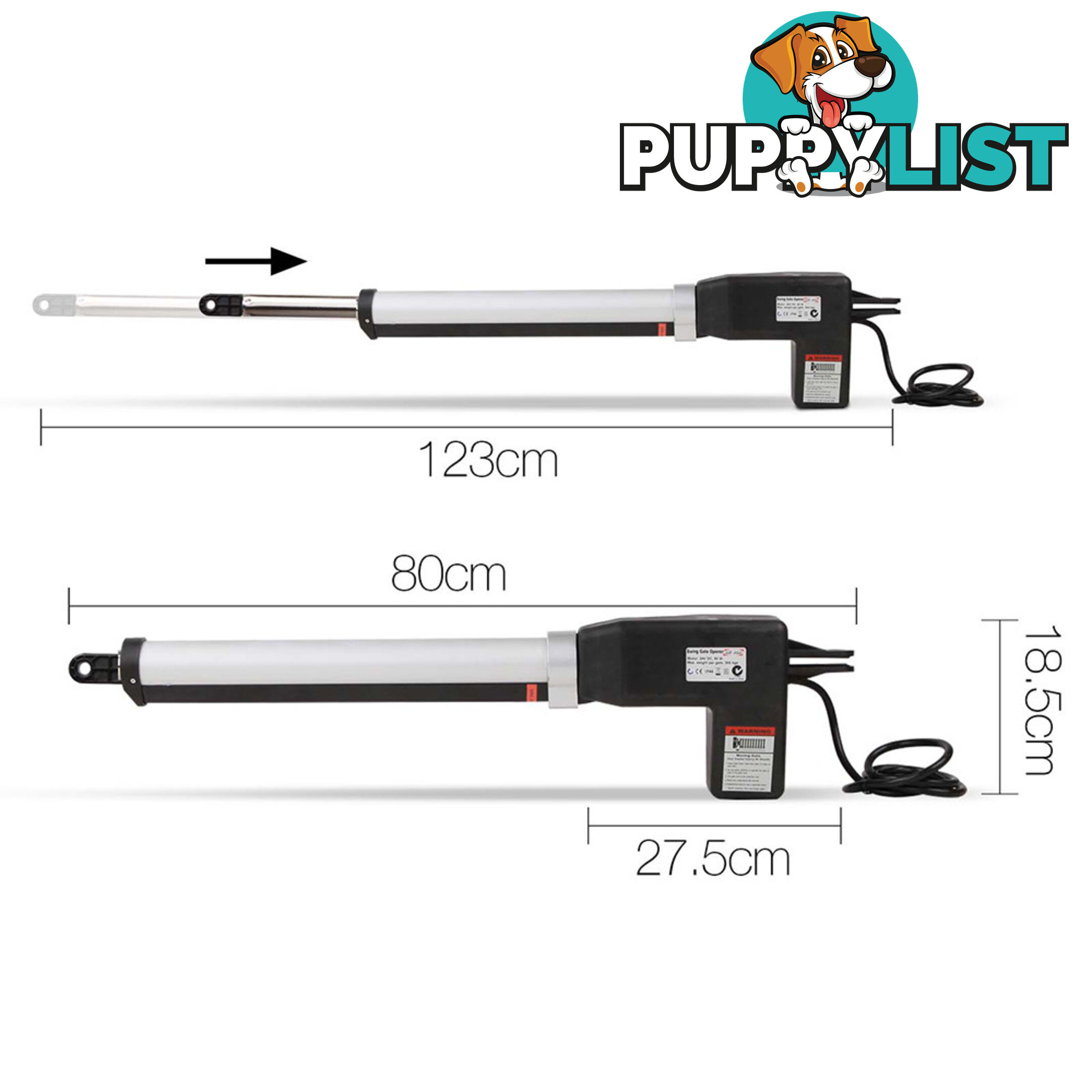 Automatic 2 Arm Swing Gate Opener with 2 Remote Controls