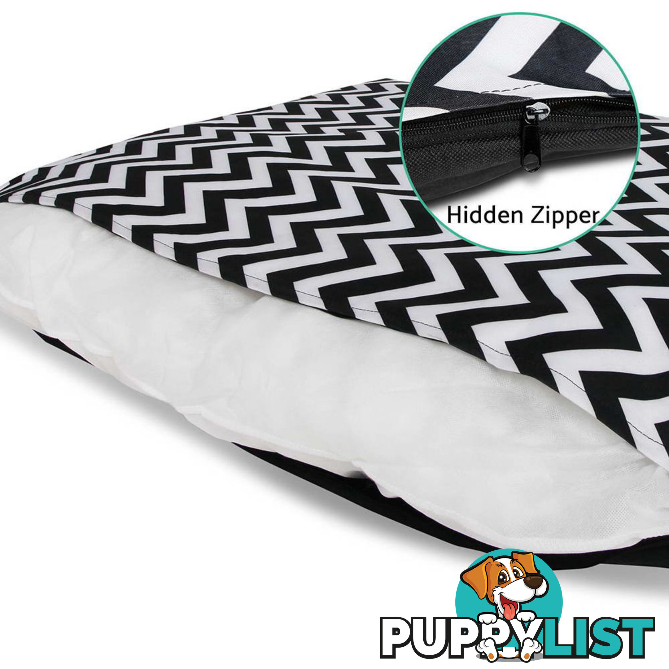 Washable Wavy Stripe Heavy Duty Pet Bed - XXLarge