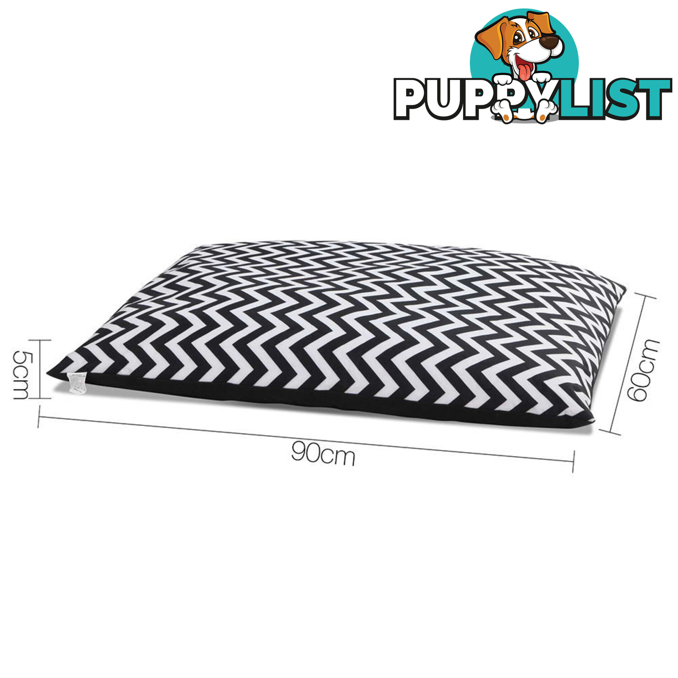 Washable Wavy Stripe Heavy Duty Pet Bed - XXLarge