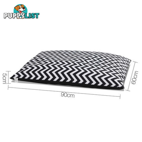 Washable Wavy Stripe Heavy Duty Pet Bed - XXLarge