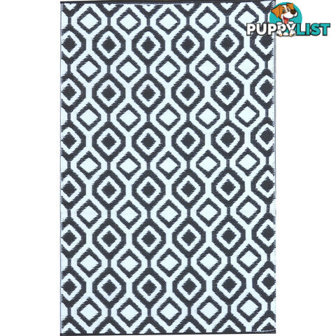 Honeycomb Reversable Rug Balck & White 120x180cm