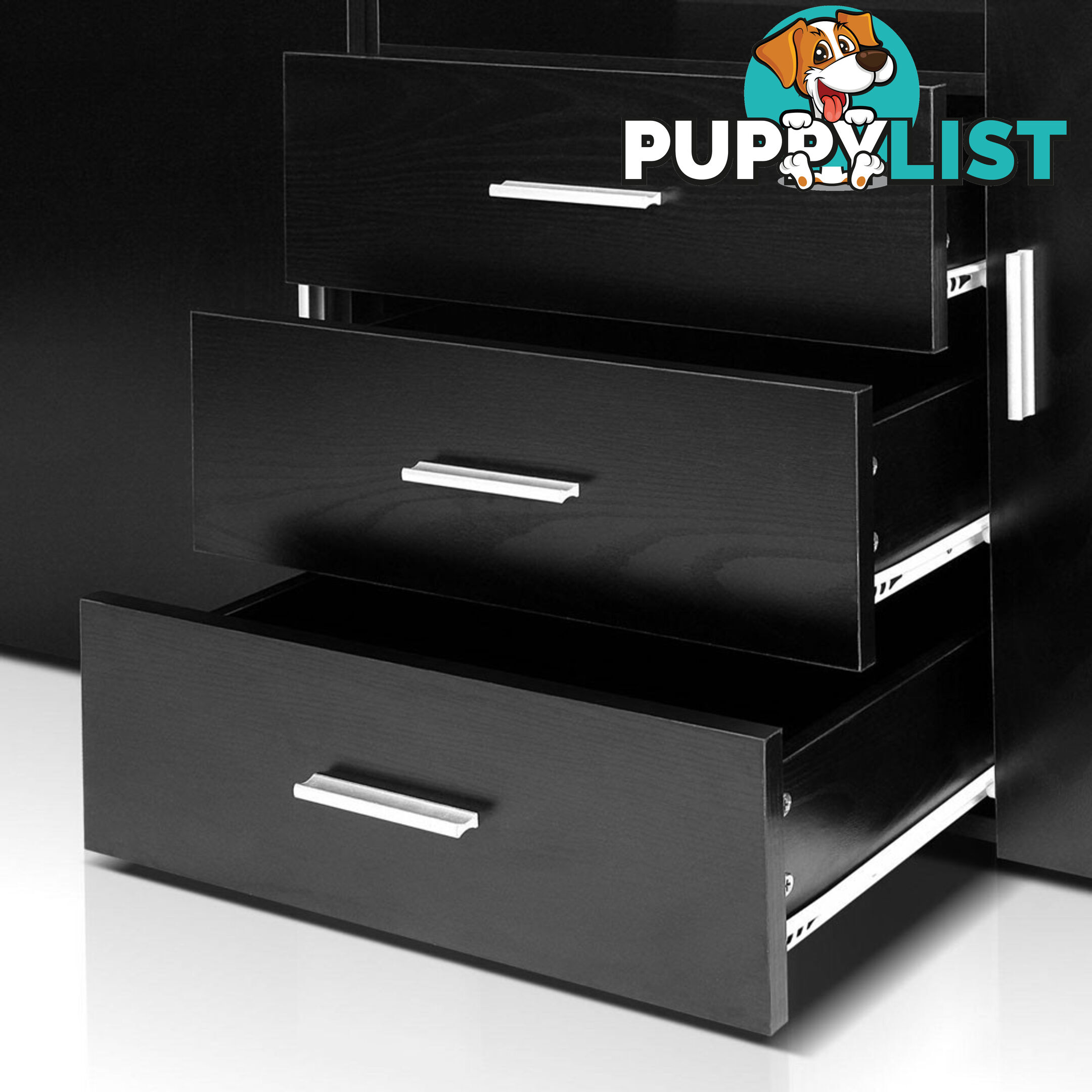 Buffet Sideboard Cabinet - Black