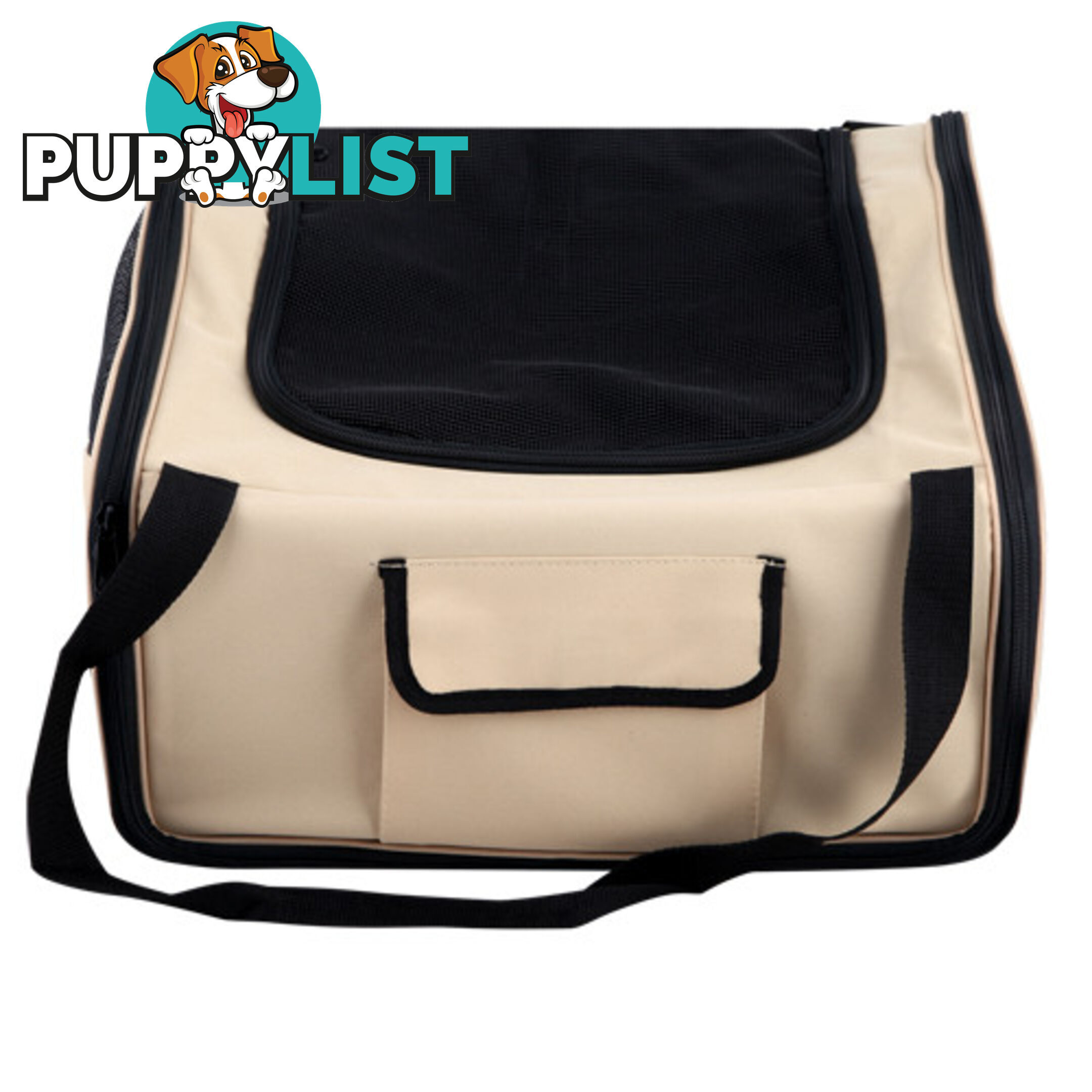 Pet Dog Cat Car Seat Carrier Travel Bag Small Beige