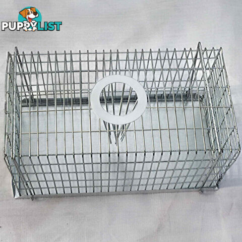 Set of 4 Humane Animal Trap Cage 23 x 15 x 10cm Silver