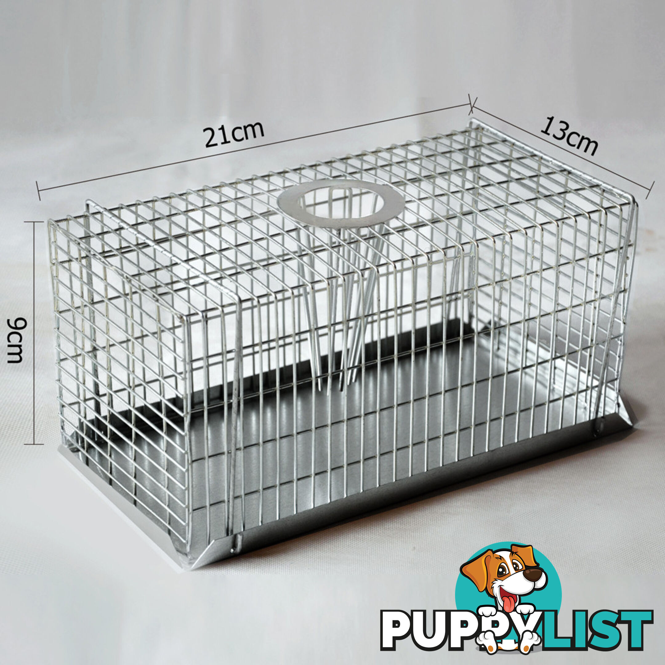 Set of 4 Humane Animal Trap Cage 23 x 15 x 10cm Silver