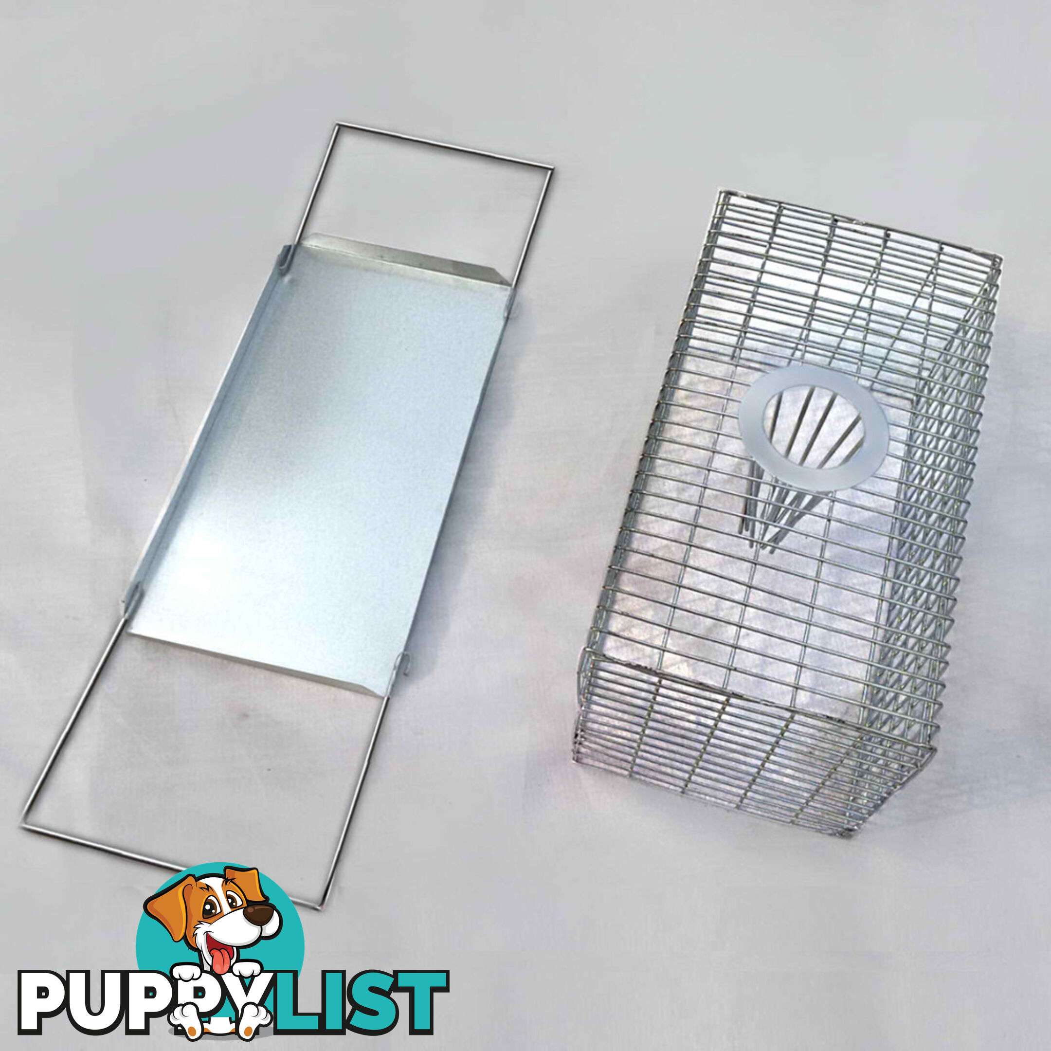 Set of 4 Humane Animal Trap Cage 23 x 15 x 10cm Silver