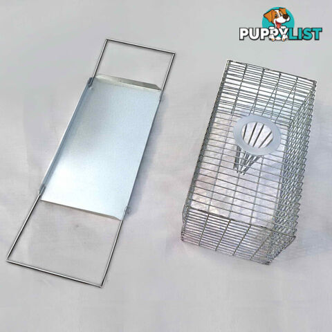 Set of 4 Humane Animal Trap Cage 23 x 15 x 10cm Silver