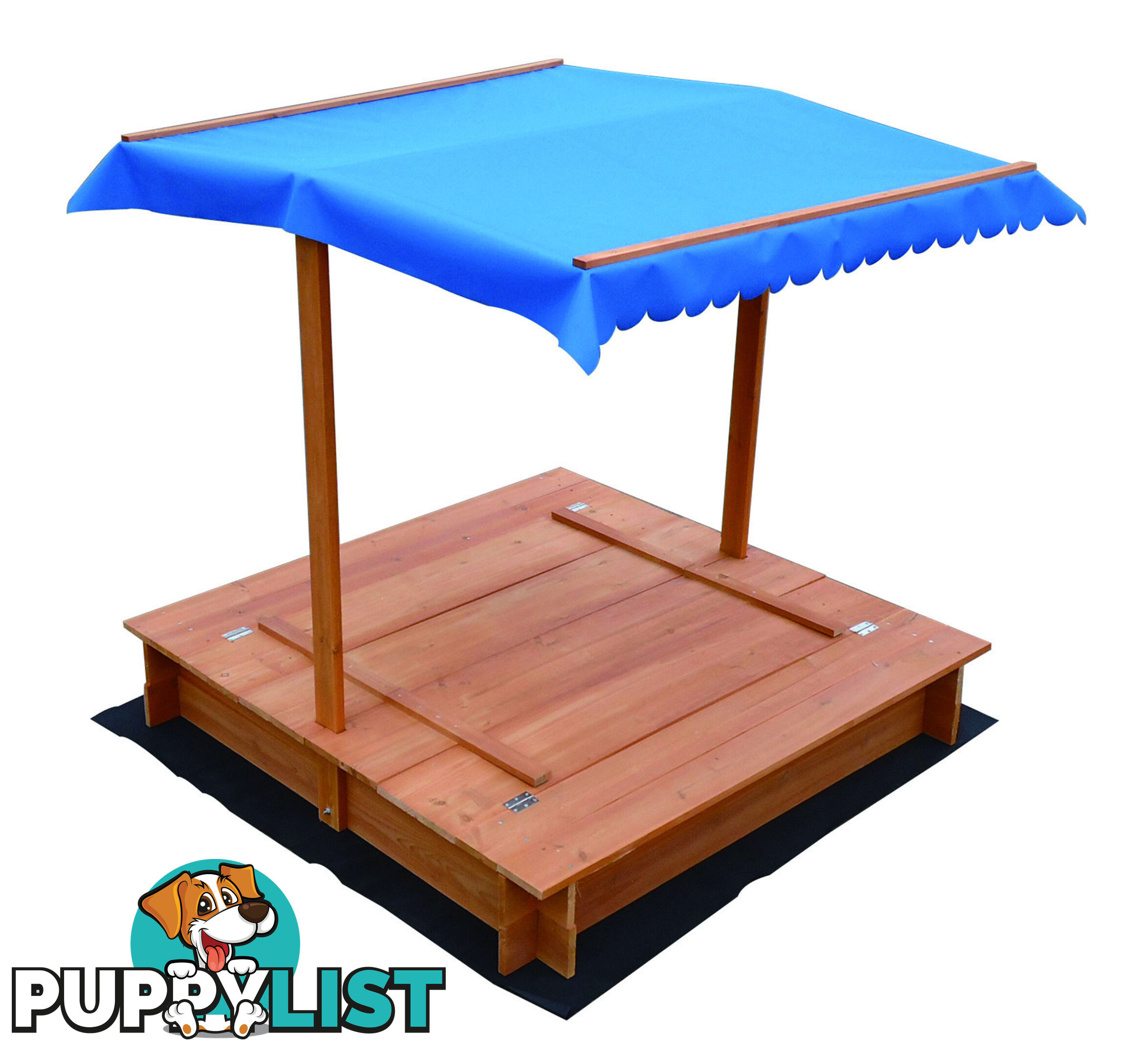 Kids Wooden Toy Sandpit with Canopy