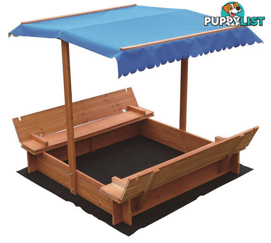 Kids Wooden Toy Sandpit with Canopy