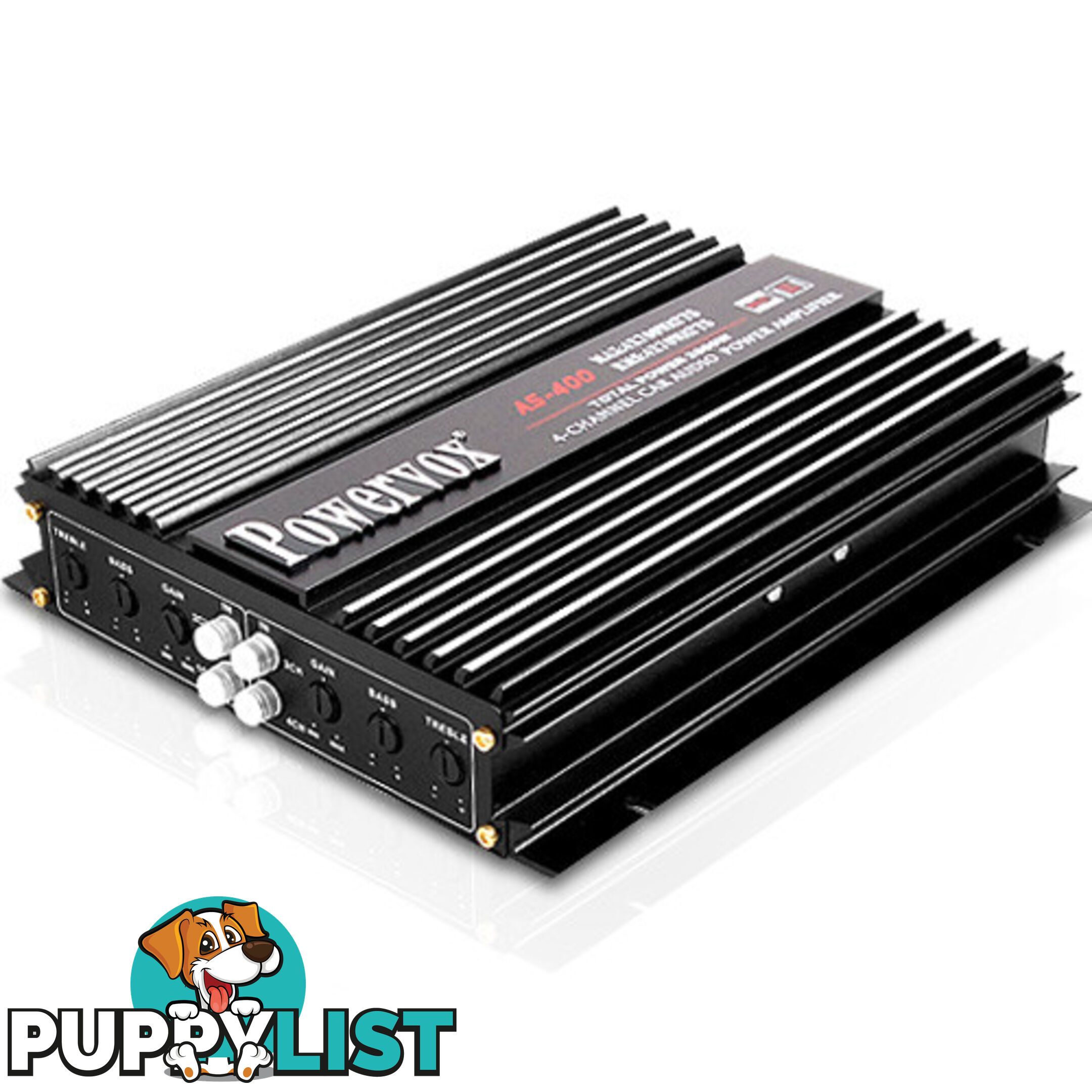 New PowerVox 2800 Watt 4 Channel Car Amplifier Black