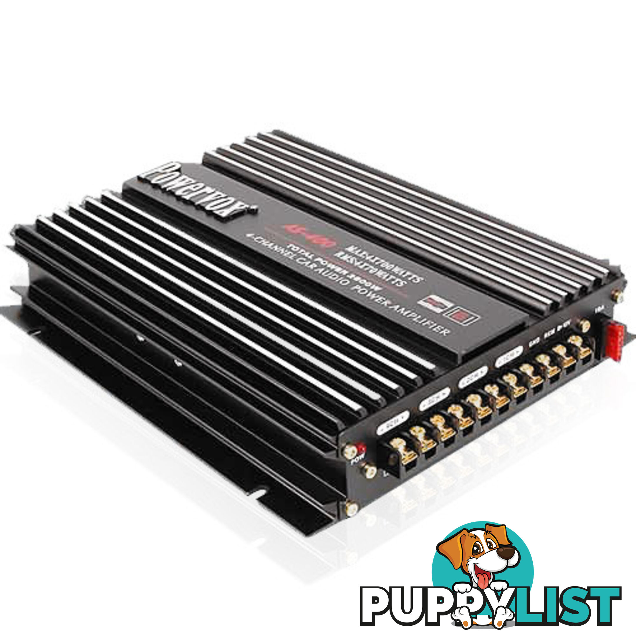 New PowerVox 2800 Watt 4 Channel Car Amplifier Black