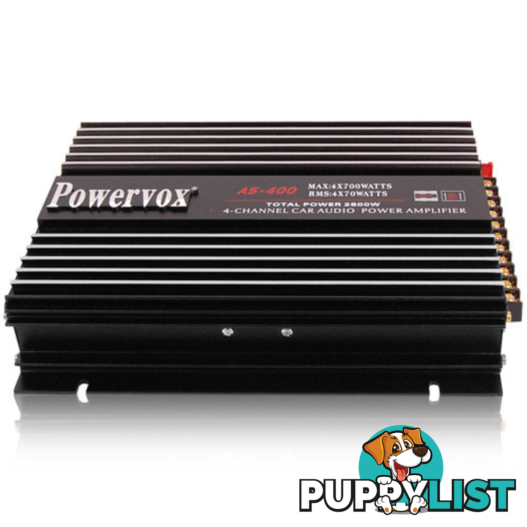 New PowerVox 2800 Watt 4 Channel Car Amplifier Black