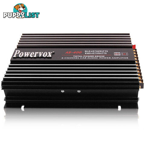 New PowerVox 2800 Watt 4 Channel Car Amplifier Black