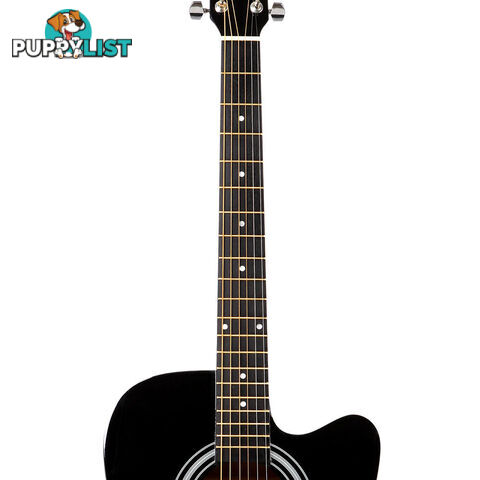 41 5- Band EQ Electric Acoustic Guitar Full Size Black