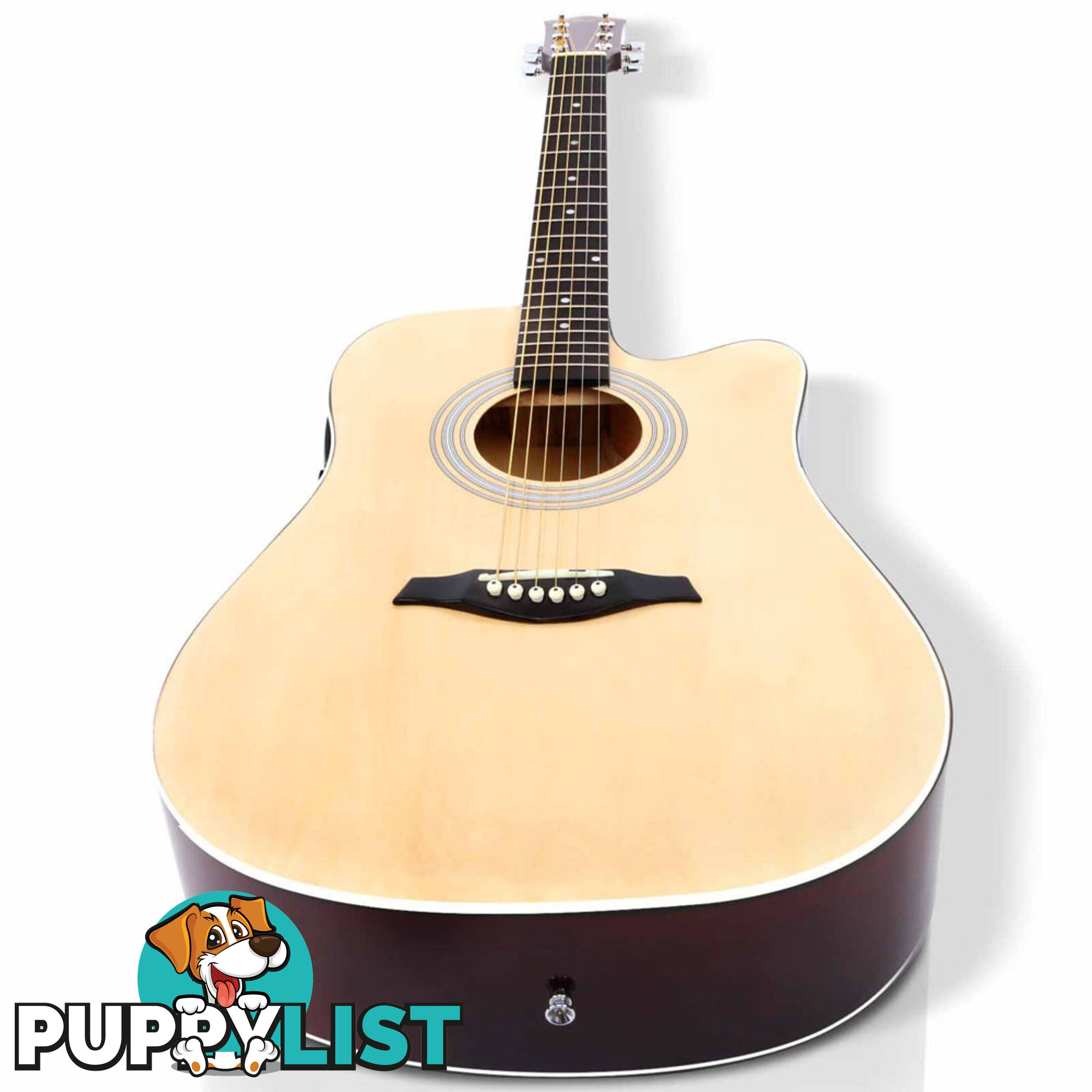 41 5- Band EQ Electric Acoustic Guitar Full Size Natural