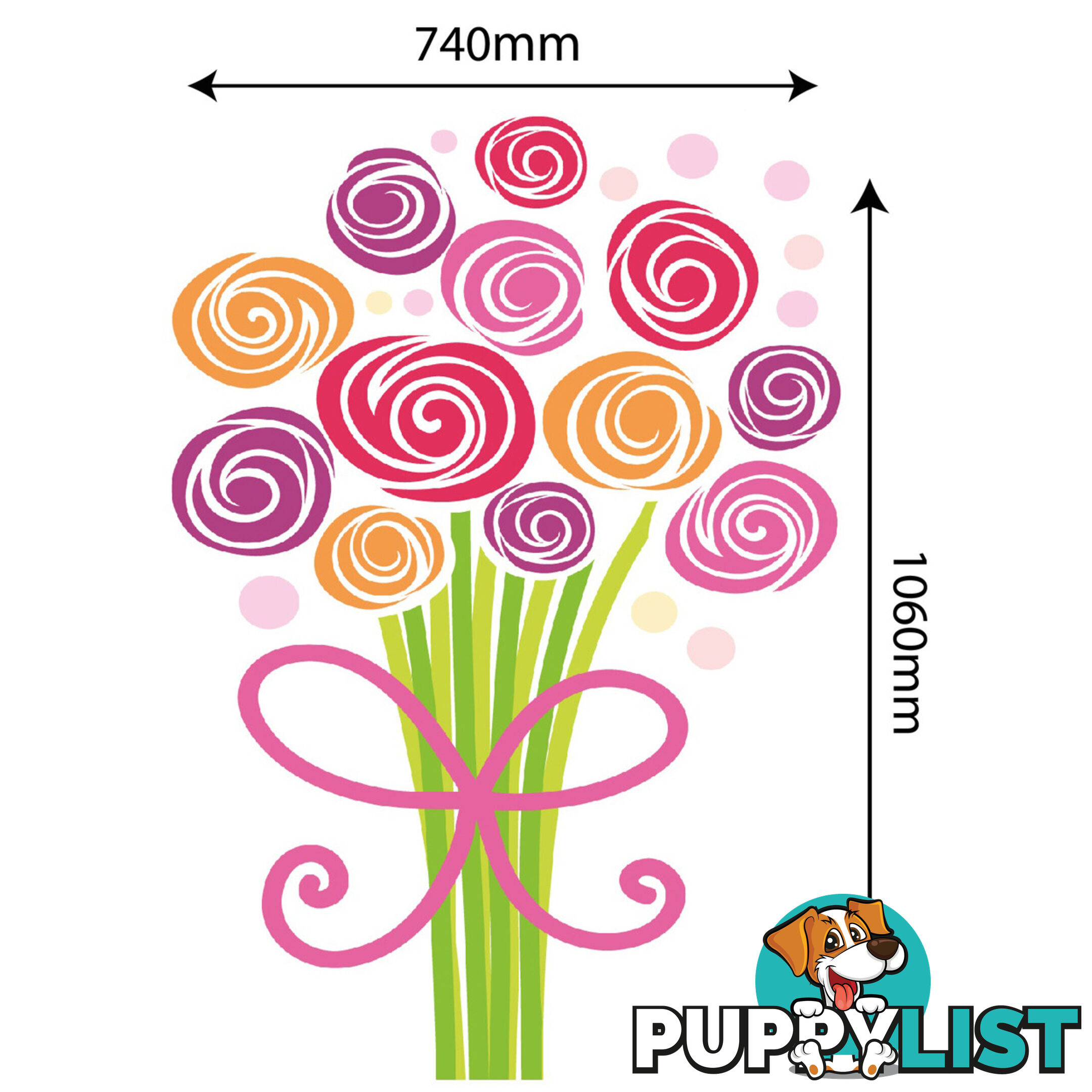 Extra Large Size Bouquet of Flowers Wall Stickers - Totally Movable