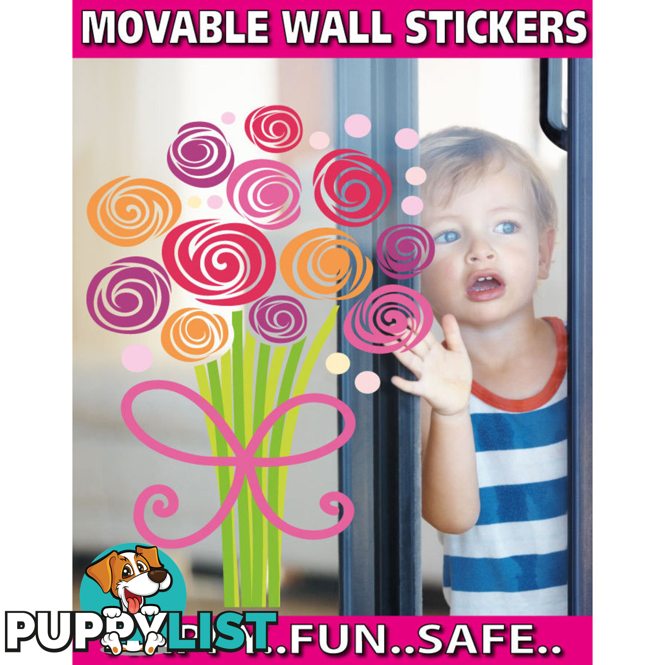 Extra Large Size Bouquet of Flowers Wall Stickers - Totally Movable