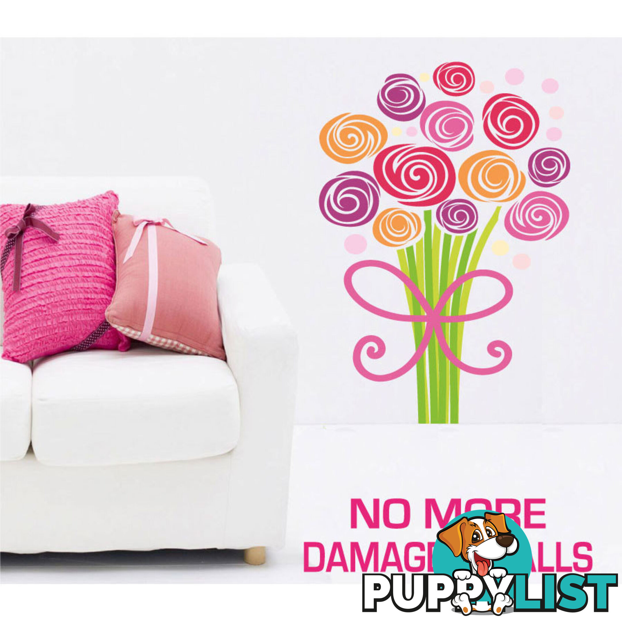 Extra Large Size Bouquet of Flowers Wall Stickers - Totally Movable