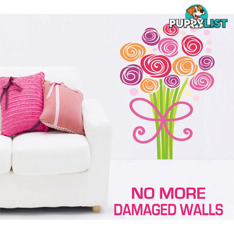 Extra Large Size Bouquet of Flowers Wall Stickers - Totally Movable