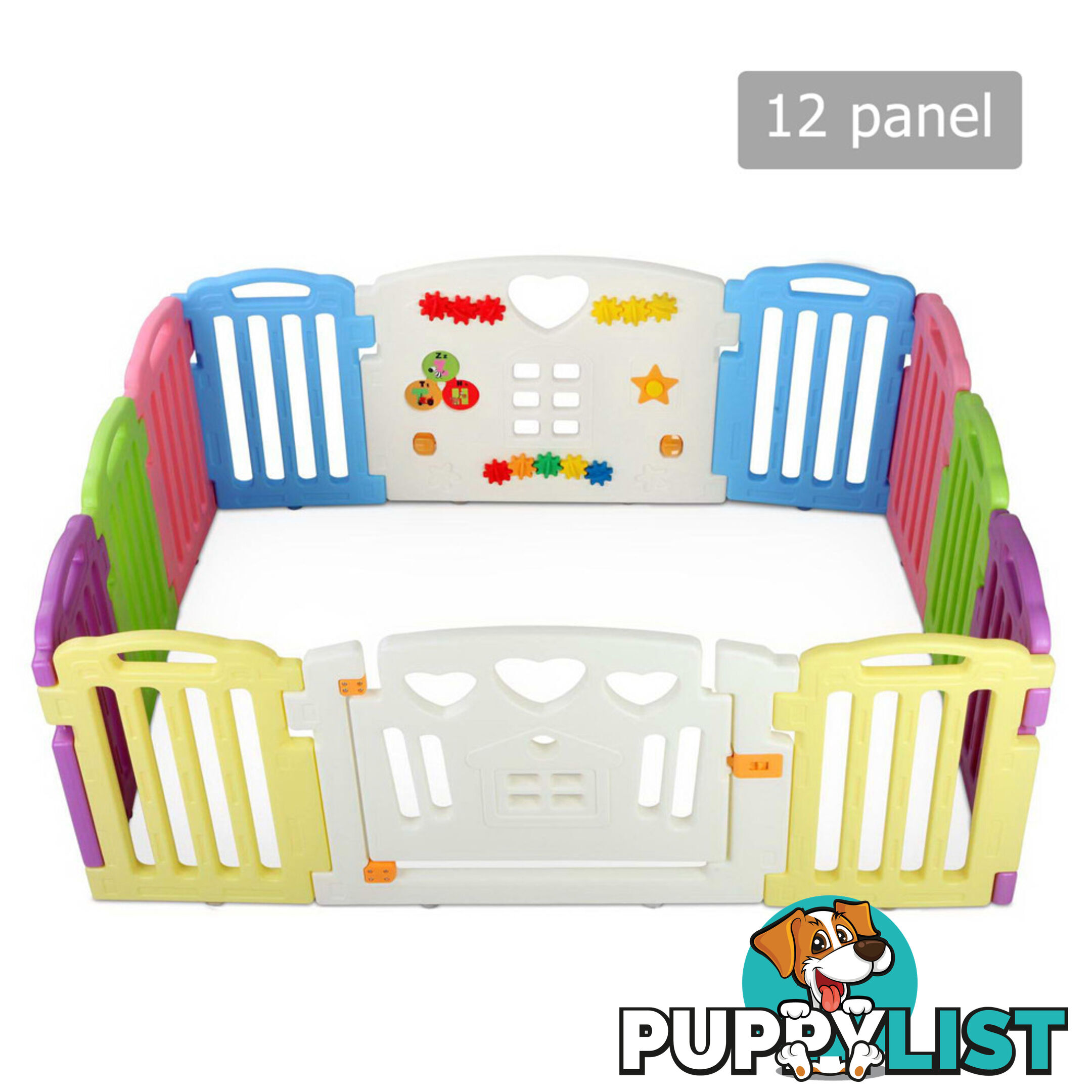 12 Panels Interactive Baby Playpen