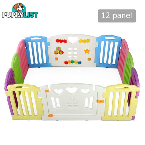 12 Panels Interactive Baby Playpen