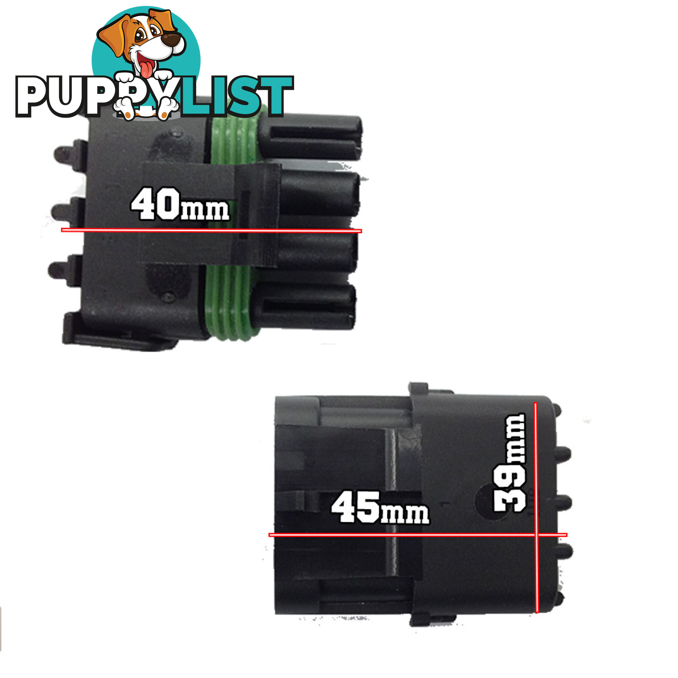 2PCS 12V/24V KITS 1.5MM 4 WAY WATERPROOF AUTO ELECTRICAL WIRE CONNECTOR PLUG