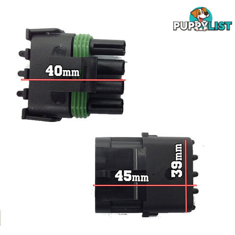 2PCS 12V/24V KITS 1.5MM 4 WAY WATERPROOF AUTO ELECTRICAL WIRE CONNECTOR PLUG