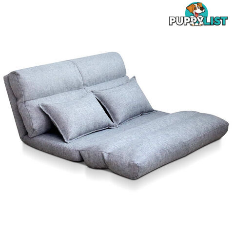 Double Size Adjustable Lounge Sofa - 5 positions Grey