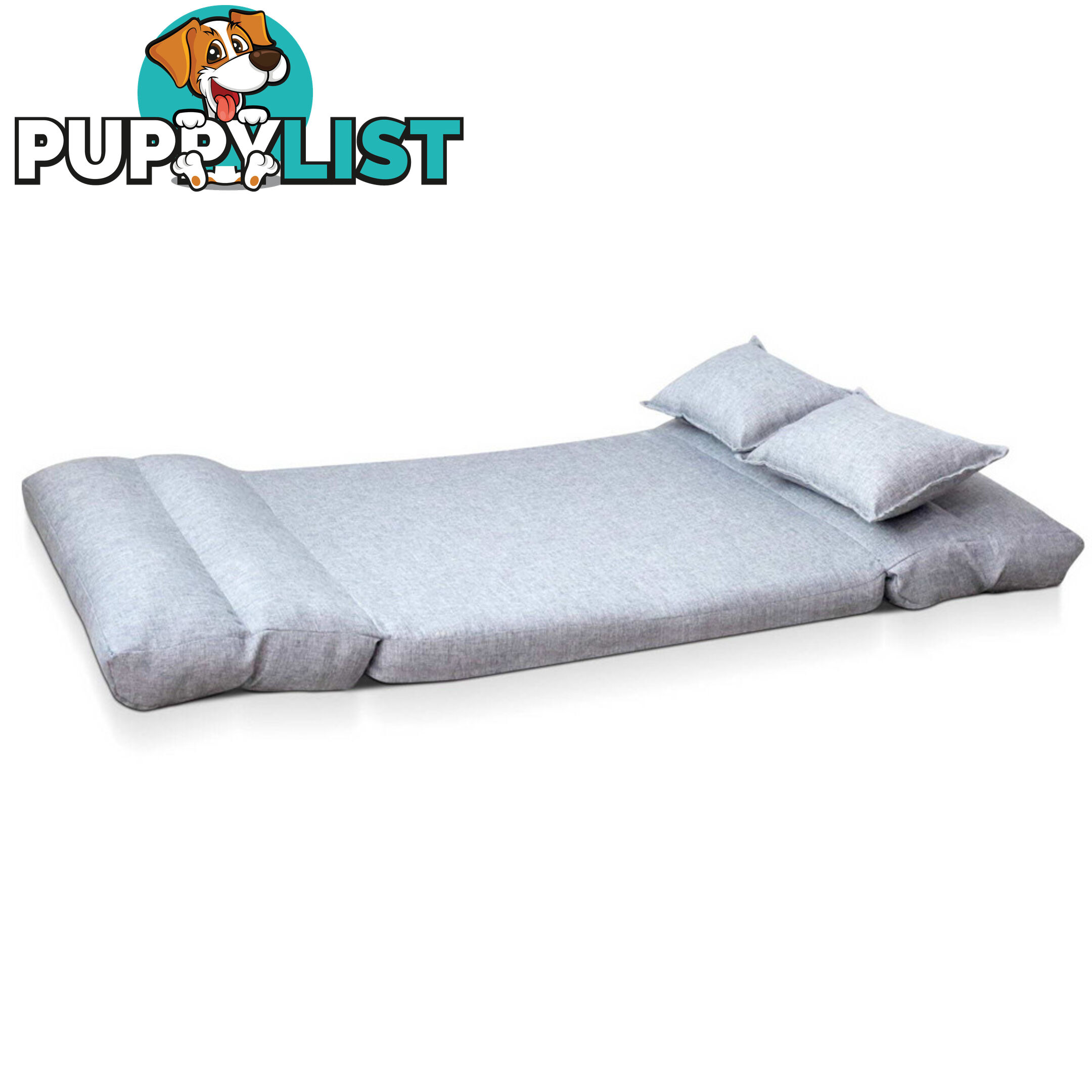 Double Size Adjustable Lounge Sofa - 5 positions Grey