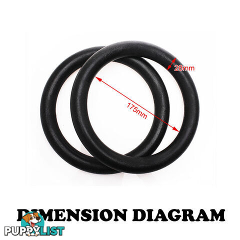 Gymnastic Gym Rings Hoop Crossfit Exercise Fitness Home Workout Dip Pair Bars