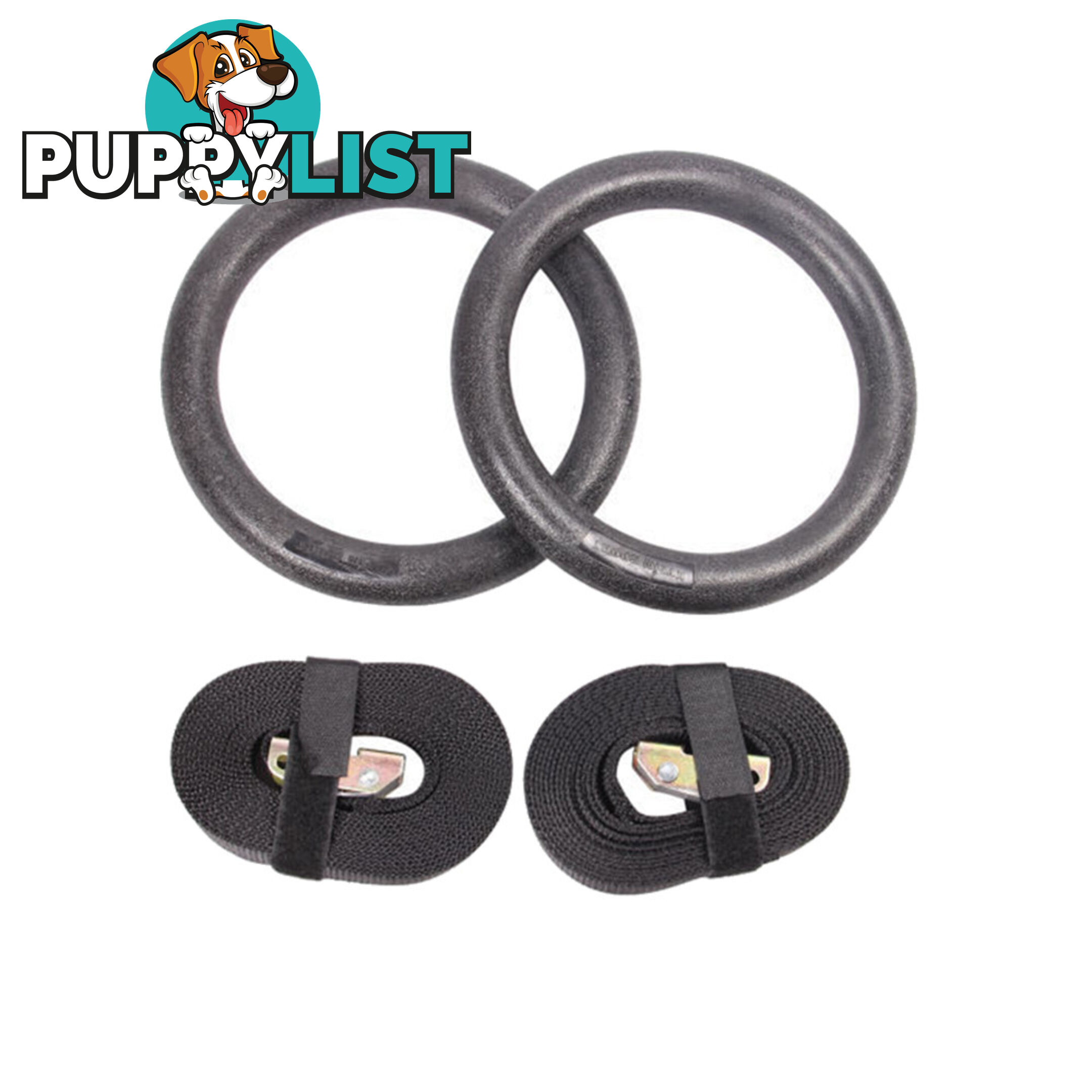 Gymnastic Gym Rings Hoop Crossfit Exercise Fitness Home Workout Dip Pair Bars