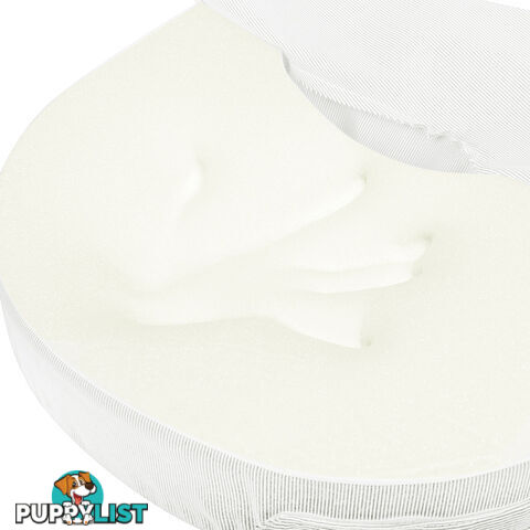 Baby Breast Feeding Support Memory Foam Pillow w/ Zip Cover White