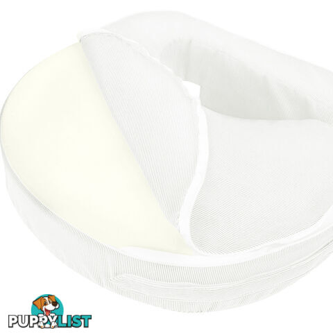 Baby Breast Feeding Support Memory Foam Pillow w/ Zip Cover White