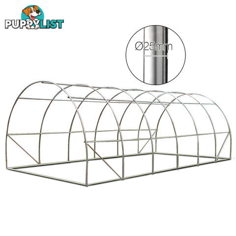 Galvanised Steel Green House 6M x 3M x 2M