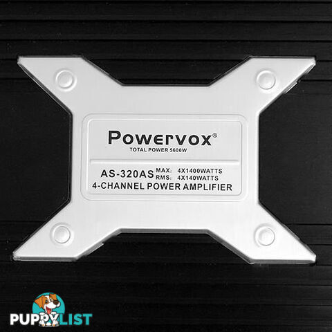 New PowerVox 5600 Watt 4 Channel Car Amplifier Black