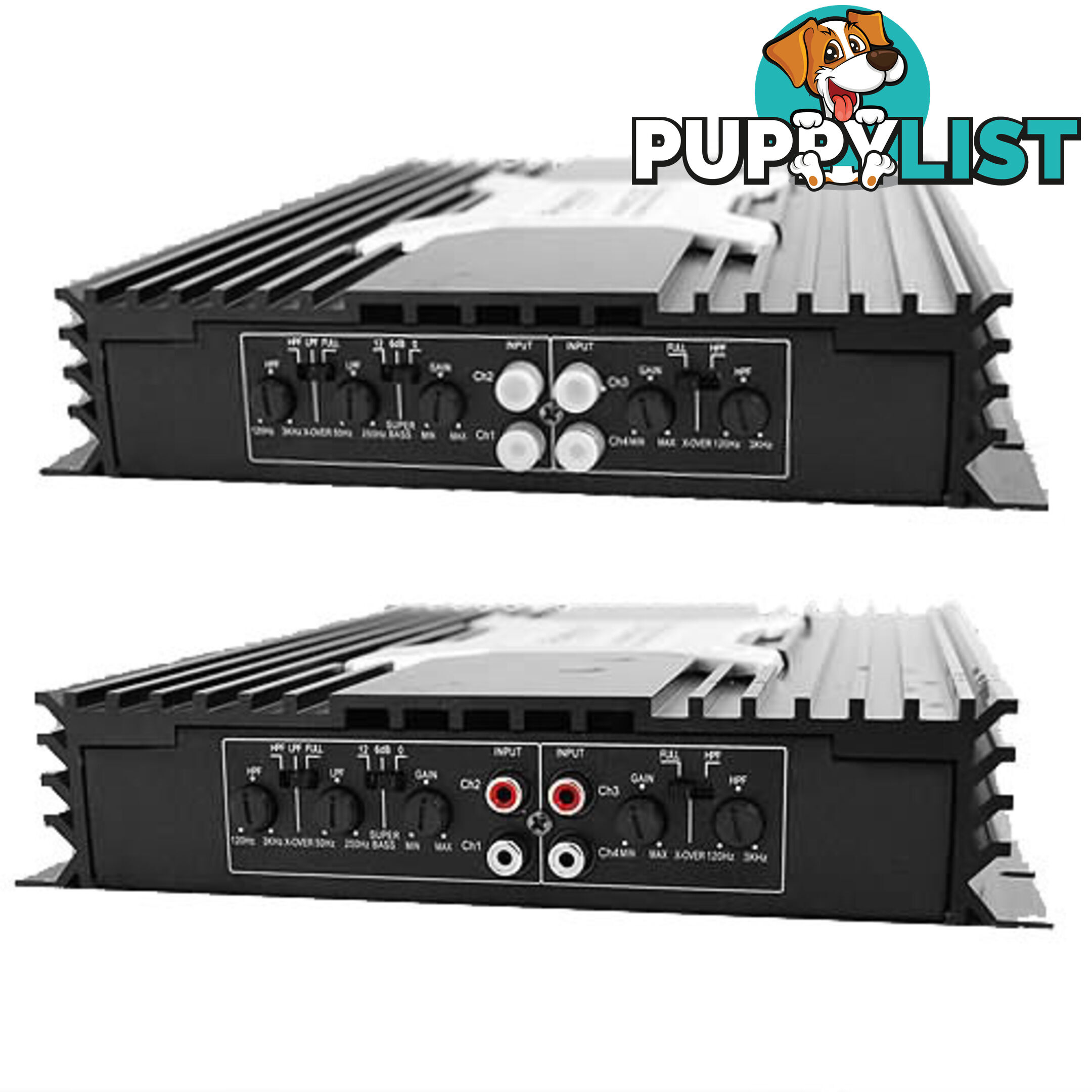 New PowerVox 5600 Watt 4 Channel Car Amplifier Black