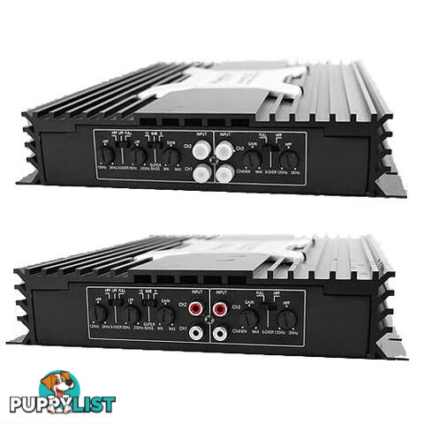 New PowerVox 5600 Watt 4 Channel Car Amplifier Black