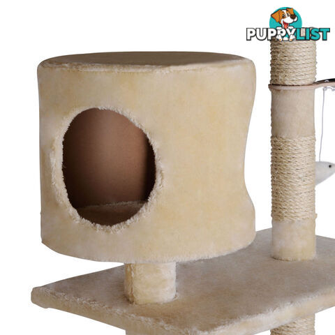 Cat Scratching Poles Post Furniture Tree 170cm Beige