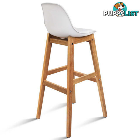 Set of 2 High Seat Barstools Black